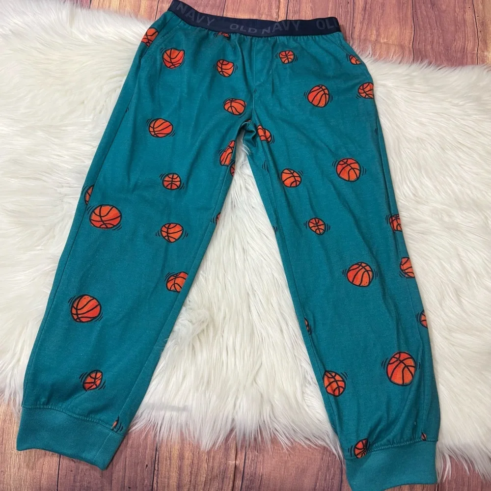 Old Navy Basketball Print Pajama Pants - Boys Size Medium (8)